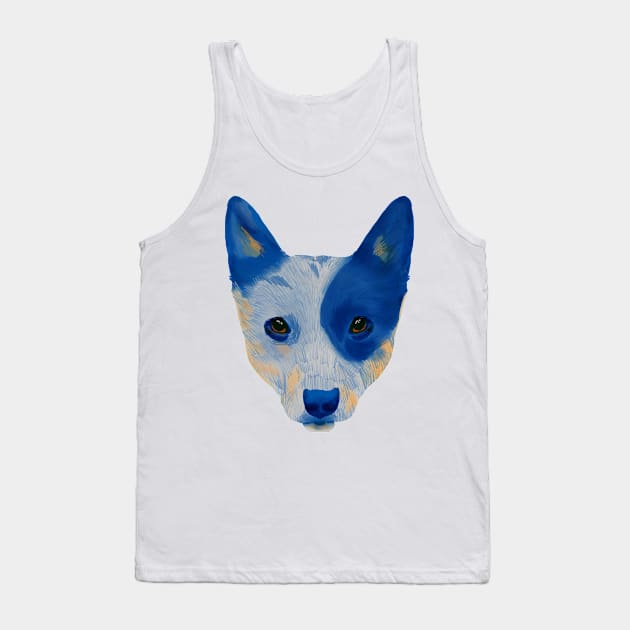 Queensland heeler dog face Tank Top by ReaBelle